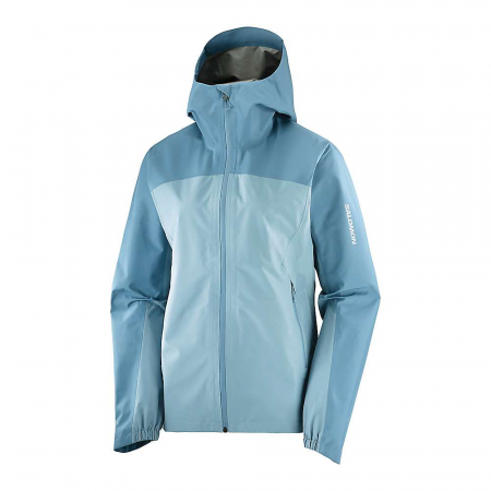 Salomon Women's Outline GTX 2.5L Jacket - Aegean Blue / Citadel