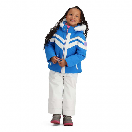 Obermeyer Girls' Cara Mia Jacket with Faux Fur - Winter Sky