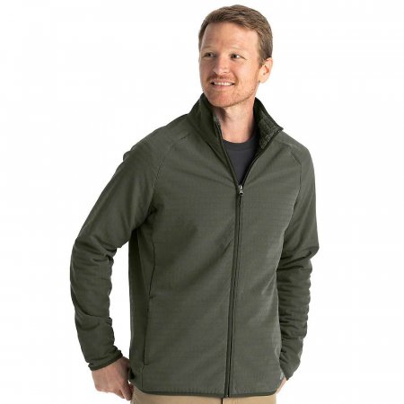 Free Fly Men's Gridback Fleece Jacket - Dark Olive S24