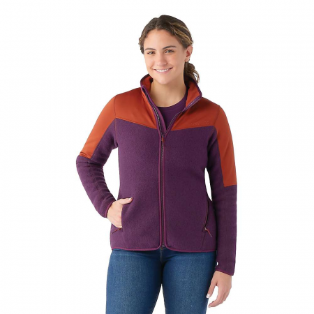 Smartwool Women's Hudson Trail Fleece Full Zip Jacket - Eggplant Heather