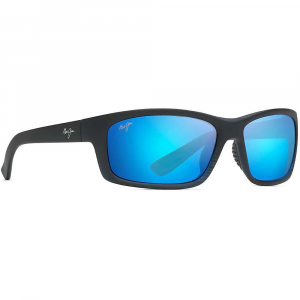 Maui Jim Kanaio Coast Polarized Sunglasses - One Size - Matte Translucent Blue Black w/ Stripe/Blue Hawaii