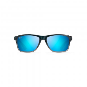 Maui Jim Onshore Polarized Sunglasses - One Size - Blue Black Stripe Fade/Blue Hawaii