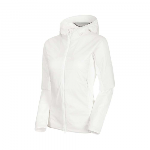 Mammut Women’s Rime Light Insulation Flex Hooded Jacket – Large – Bright White
