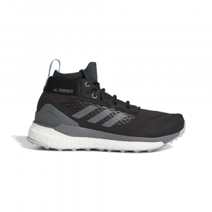 Adidas Women's Terrex Free Hiker GTX Shoe - 10 - Carbon / Grey Four / Glow Blue