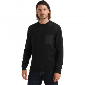 Icebreaker Men’s Barein Crewe Sweater – Small – Black
