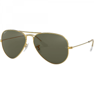 Ray-Ban Aviator Gradient Polarized Sunglasses - 62 - Gold/Crystal Green Polarized