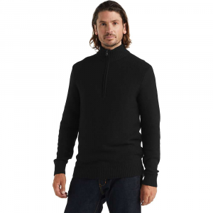 Icebreaker Men’s Waypoint LS Half Zip Sweater – Medium – Black