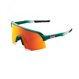100% S3 Sunglasses - One Size - Gloss Metallic / Matte Wht / Hiper Rd Mtlyr Mirror