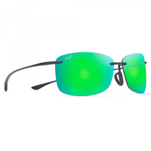 Maui Jim Akau Polarized Sunglasses - One Size - Matte Black / Maui Green