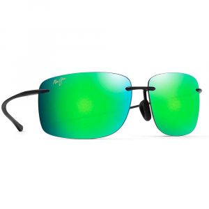 Maui Jim Hema Polarized Sunglasses - One Size - Matte Black / Maui Green