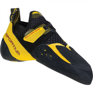 La Sportiva Men's Solution Comp Climbing Shoe - 44.5 - Black / Yellow