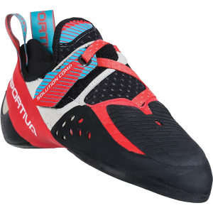 La Sportiva Women's Solution Comp Climbing Shoe - 36.5 - Hibiscus / Malibu Blue