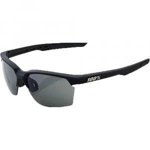 100% Sportcoupe Sunglasses - One Size - Soft Tact Black / Smoke Lens