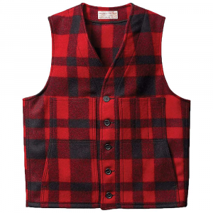 Filson Men's Mackinaw Wool Vest - XXL - Red / Black Plaid