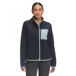 The North Face Women's Snap-Front Mountain Sweatshirt - Large - Aviator Navy / Silver Blue