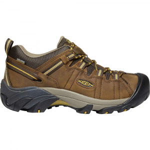 KEEN Men's Targhee 2 Low Height Waterproof Hiking Shoes - 14 - Cascade Brown / Golden Yellow