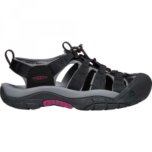 KEEN Women's Newport H2 Water Sandal with Toe Protection - 5.5 - Black / Raspberry Wine