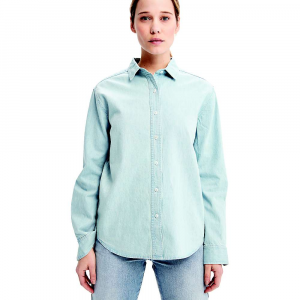Lole Women's Lorimer Denim Shirt - Medium - Faded Blue Wash Denim