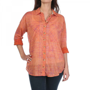 Free People Women's Shore Vibes Buttondown Top - Small - Coral