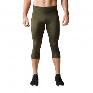 CW-X Men's Stabilyx Joint Support 3/4 Compression Tight - XL - Black / Deep Lake