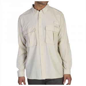 ExOfficio Men’s Air Strip Long Sleeve Shirt – Small – Bone