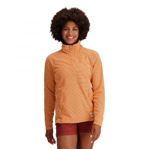 Outdoor Research Women's Trail Mix Snap Pullover - Large - Orange Fizz