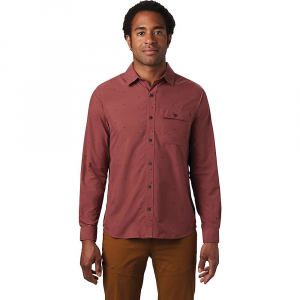 Mountain Hardwear Men's Greenstone LS Shirt - XL - Washed Rock Scatter Dot Print
