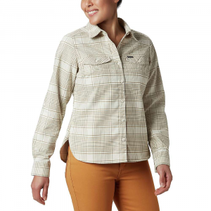 Columbia Women's Silver Ridge LS Flannel Shirt - XS - Truffle Small Plaid