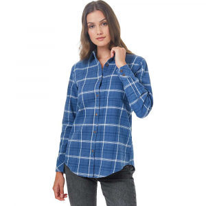 Tentree Women's Lush Flannel Shirt - Small - Spruce Blue Hike Plaid