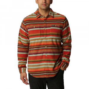 Columbia Men's Flare Gun Fleece Over Shirt - XL - Warp Red Surfcrest Stripe Print