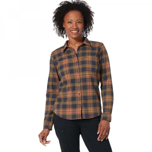 Royal Robbins Women's Lieback Organic Cotton Flannel LS Shirt - Small - Graystone Malindi