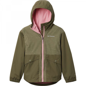 Columbia Girls' Rainy Trails Fleece Lined Jacket - XL - Stone Green / Stone Green Slub
