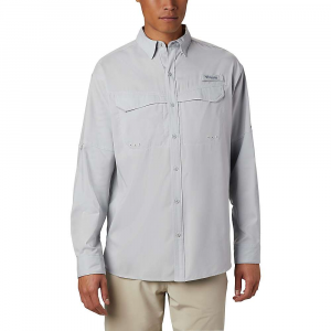 Columbia Men's Low Drag Offshore LS Shirt - Small - Cool Grey / White