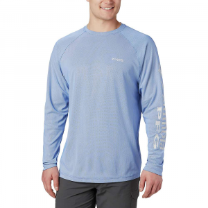 Columbia Men's Terminal Deflector LS Shirt - Medium - Vivid Blue / Cool Grey