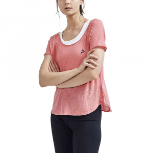 Craft Sportswear Women's Core Charge Cross Back Tee - Large - Coral