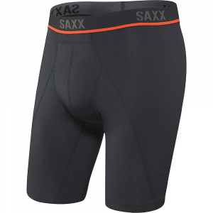 SAXX Men's Kinetic Light Compression Mesh Long Leg Boxer Brief - XL - Black