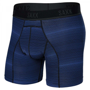 SAXX Men's Kinetic Light Compression Mesh Boxer Brief - XL - Variegated Stripe / Blue