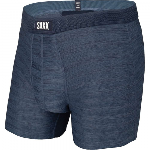 SAXX Men's Droptemp Cooling Mesh Boxer Brief with Fly - Small - Dark Denim Heather
