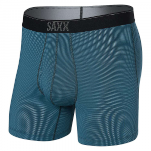SAXX Men's Quest Quick Dry Mesh Boxer Brief with Fly - Large - Storm Blue F23