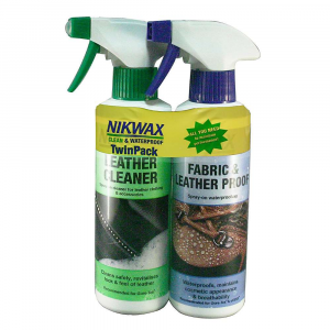 Nikwax Footwear Twin Pack Spray Bottles - 4.2oz - Fabric / Leather Cleaning Gel