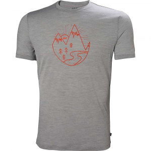 Helly Hansen Men’s HH Merino Graphic T-Shirt – 2XL – Grey Melange