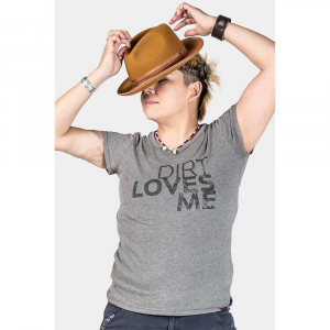 Dovetail Women's Dirt Loves Me Tee - Small - Vintage Coal