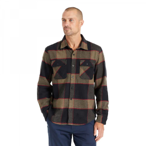 Brixton Men's Bowery LS Flannel - Small - Heather Grey/Charcoal