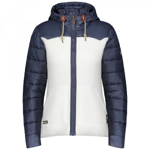 Powderhorn Women's Hybrid Sherpa Jacket - Large - Winter White/Dark Blue