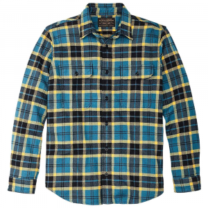 Filson Men's Vintage Flannel Work Shirt - XXL - Blue / Ash / Gold