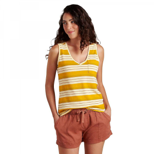 Toad & Co Women's Grom Tank - Large - Butter 70'S Stripe