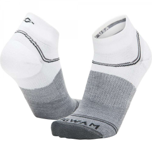 Wigwam Surpass Lightweight Quarter Sock - Large - White/Grey