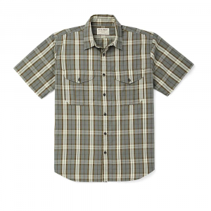 Filson Men's Washed SS Feather Cloth Shirt - Small - Grey Khaki