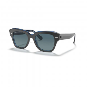 Ray-Ban State Street Sunglasses - 49 - Grey Tran Blue / Bl Grad Grey