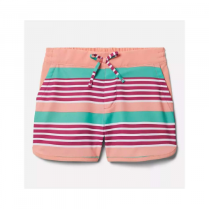 Columbia Girls' Sandy Shores 3 Inch Boardshort - XL - Wild Fuchsia Milo Stripe